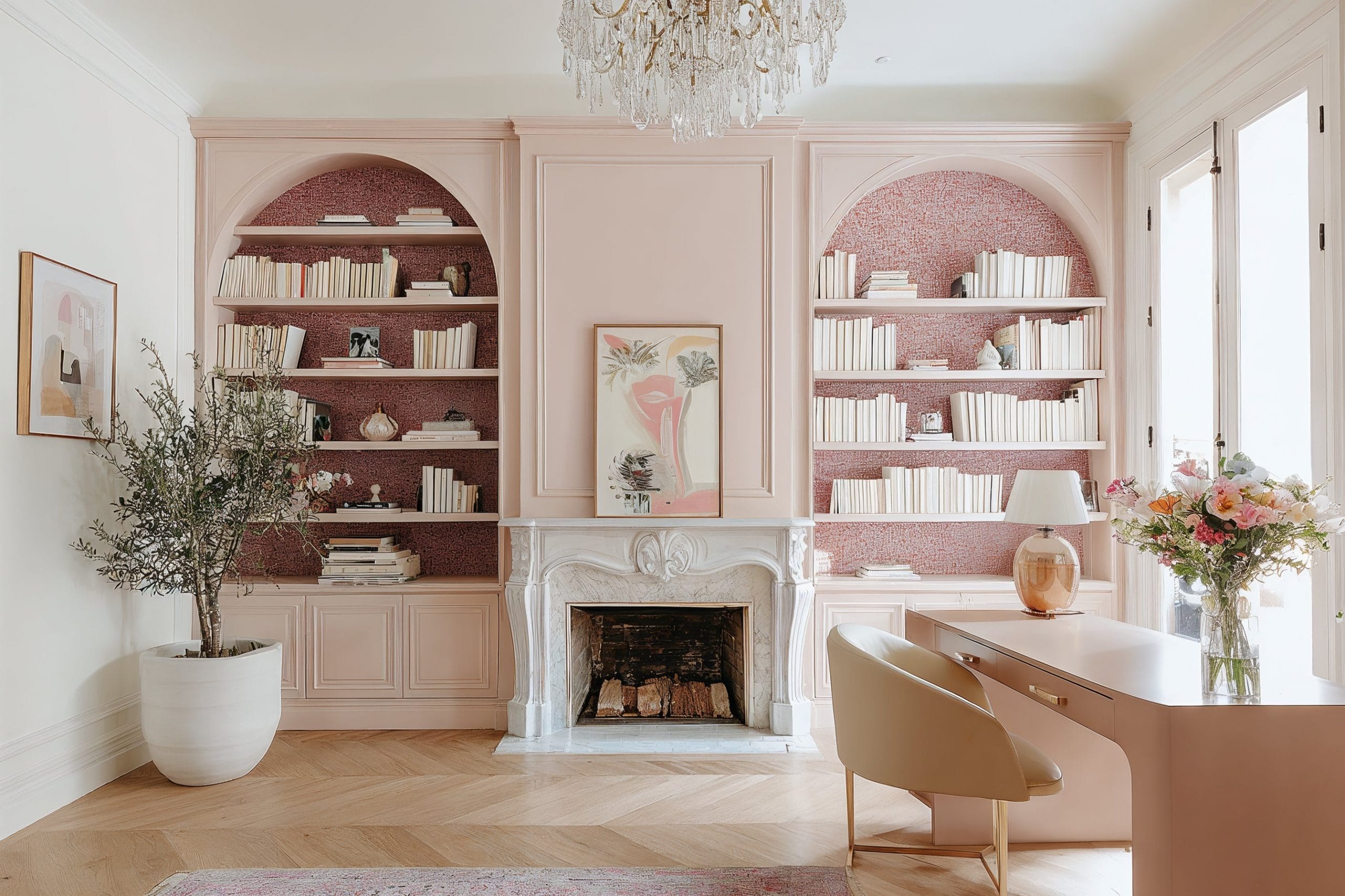 Prieš ir po: prancūziškas interjero stilius moteriškam namų biurui